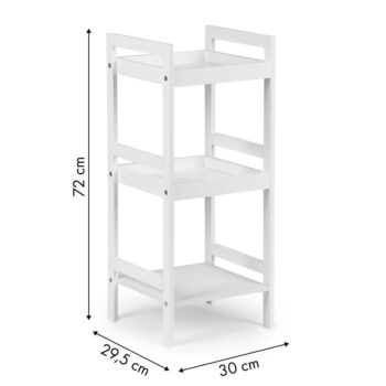 Univerzálny regál 72 cm do interiéru biela-hnedá