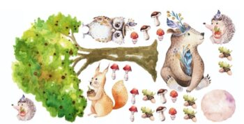 Úžasná detská farebná nálepka na stenu do detskej izby 60 x 120