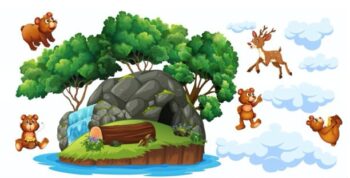 Úžasná detská nálepka na stenu roztomilá rodinka medvedíkov 100 x 200 cm