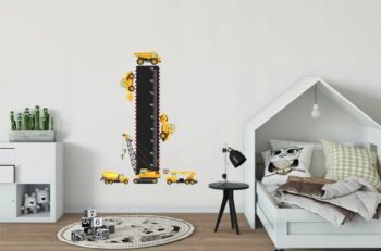 Úžasná nálepka na stenu pre chlapcov pravítko s autami 40 x 120 cm