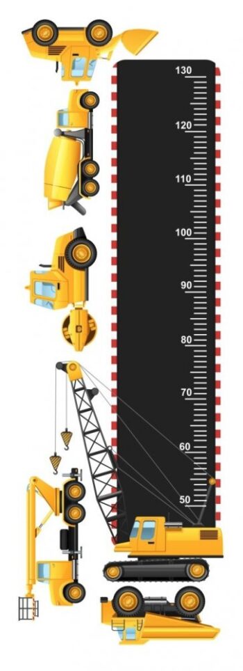 Úžasná nálepka na stenu pre chlapcov pravítko s autami 40 x 120 cm
