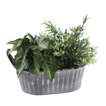 KONDELA Vagio kovový kvetináč (2 ks) sivá – Obrázok 11