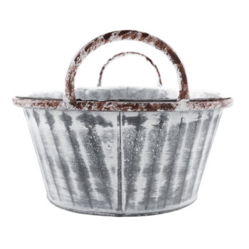 KONDELA Vagio kovový kvetináč (2 ks) sivá – Obrázok 8