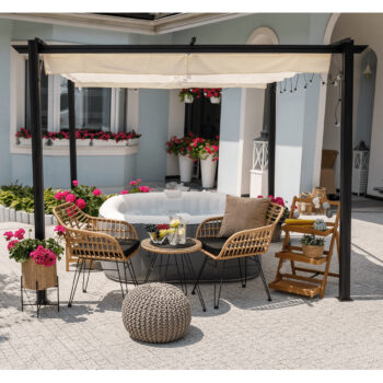 Objavte eleganciu a funkčnosť s záhradným setom z umelého ratanu Valin, ktorý je ideálnym doplnkom pre vašu záhradu či terasu. Tento moderný set v prírodnej a čiernej farbe kombinuje štýlový dizajn s praktickosťou, čo ho robí skvelou voľbou pre každého, kto hľadá kvalitný…