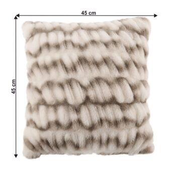 KONDELA Vanke Typ 2 vankúš 45x45 cm biela / sivohnedá (taupe) – Obrázok 2