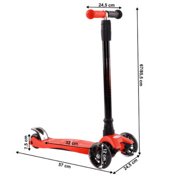Predstavujeme vám detskú kolobežku s osvetlením Vaola Typ 2 v atraktívnej červeno-čiernej kombinácii, ktorá je ideálnym spoločníkom pre deti vo veku od 6 do 12 rokov. Táto moderná kolobežka značky KONDELA je navrhnutá tak, aby poskytovala nielen zábavu, ale aj bezpečnosť a komfort pri jazde.…