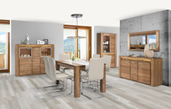 Konferenčný stolík V-41 patrí do modernej sektorovej rady VELET. Nábytok je vyrobený z vysoko kvalitných materiálov: korpus je z prírodnej dyhy, predné časti sú z masívneho dreva. Elegantné farebné prevedenie dub rustikálny. Rozmer š/v/h 120 x 48 x 70 cm. Dodávame v demonte.V sektore VELET sa nachádza 15 rôznych elementov, z ktorých je možné zariadiť si originálnu jedáleň či obývačku.