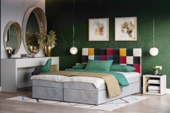 Štýlová manželská posteľ VENIDA je v modernom a elegantnom prevedení. Patrí medzi postele typu BOXSPRING. Výrazným dizajnovým prvkom je jej čelo, ktoré tiež ochráni vašu stenu pred oderom.Posteľ je čalúnená látkou ITAKA 14, červená.  Súčasťou postele je kvalitný bonellový matrac. Pre väčší komfort si môžete dokúpiť praktický vrchný krycí matrac TOPPER (viď. doporučené produkty).Disponuje veľkým úložným priestorom, ktorý je vhodný na uloženie perín, obliečok a podobne.Rozmery (š,v,h): 165 x 102 x 208 cm. Výška čela postele: 102 cm. Výška spacej plochy: 47 cm. Výška nožičiek: 2 cm. Spacia plocha: 160 x 200 cm.V našej ponuke nájdete aj ďalšie prevedenia a rozmery manželských postelí VENIDA.Dodávame v demontovanom stave.