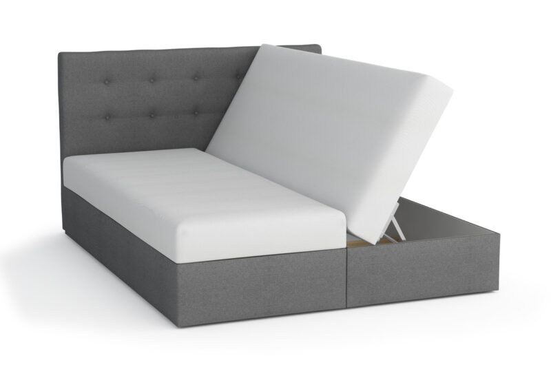 VENIDA čalúnená manželská posteľ 180 x 200 cm, ITAKA 14/červená Štýlová manželská posteľ VENIDA je v modernom a elegantnom prevedení. Patrí medzi postele typu BOXSPRING. Výrazným dizajnovým prvkom je jej čelo, ktoré tiež ochráni vašu stenu pred oderom.Posteľ je čalúnená látkou ITAKA 14, červená.  Súčasťou postele je kvalitný bonellový matrac. Pre väčší komfort si môžete dokúpiť praktický vrchný krycí matrac TOPPER (viď. doporučené produkty).Disponuje veľkým úložným priestorom, ktorý je vhodný na uloženie perín, obliečok a podobne.Rozmery (š,v,h): 185 x 102 x 208 cm. Výška čela postele: 102 cm. Výška spacej plochy: 47 cm. Výška nožičiek: 2 cm. Spacia plocha: 180 x 200 cm.V našej ponuke nájdete aj ďalšie prevedenia a rozmery manželských postelí VENIDA.Dodávame v demontovanom stave.