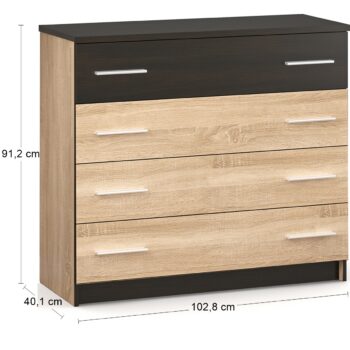 Komody sú najvyhľadávanejším a najobľúbenejším nábytkom v domácnosti. Pre ich rozmer, praktickosť a priestrannosť ich môžete umiestniť v podstate kamkoľvek. Zásuvková komoda VERIFY CH-4DRWS pozostáva zo štyroch zásuviek, ktoré sú doplnené praktickými úchytkami a poskytnú Vám dostatok úložného…