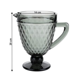 KONDELA Veritas džbán na vodu 1150 ml sivá – Obrázok 2