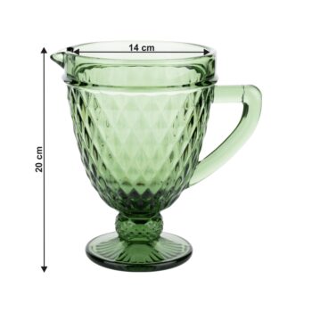 Džbán na vodu Veritas s objemom 1150 ml je elegantným a praktickým doplnkom do každej domácnosti. Tento moderný džbán, vyrobený z kvalitného skla, sa stane neoddeliteľnou súčasťou vášho stolovania. Jeho jednoduchý a čistý dizajn v sivej farbe dodáva interiéru sofistikovaný vzhľad.