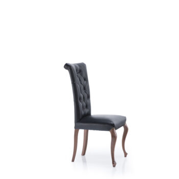 TARANKO Krzeslo V rustikálna jedálenská stolička čierna / hnedá (Cognac 18) – Obrázok 3