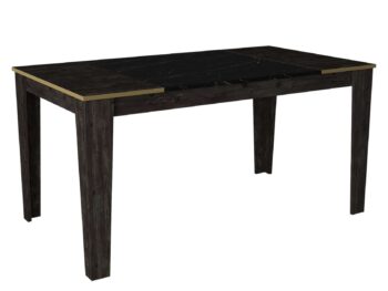 Jedálenský stôl VERONALuxusný jedálenský stôl VERONA je ideálnym doplnkom pre vašu jedáleň alebo kuchyňu. Tento elegantný stôl je vyrobený z kvalitného materiálu LTD, čo zaisťuje jeho dlhú životnosť a atraktívny vzhľad.Rozmer: 145 x 76.2 x 85 cmMateriál: LTDFarba: Tmavo hnedá + MramorŠtýl: LuxusnéTvar: ObdĺžnikovýPočet osôb: Pre 6 osôbHrúbka materiálu: 18 mmDodatočné informácie: Dodávame v demonteJedálenský stôl VERONA vyniká svojim sofistikovaným dizajnom v kombinácii tmavo hnedej farby a mramorového vzhľadu, ktorý dodá každému interiéru nádych elegancie. Vďaka svojmu obdĺžnikovému tvaru a veľkosti je ideálny pre pohodlné posedenie až šiestich osôb.Neváhajte a kúpte si jedálenský stôl VERONA ešte dnes. Tento štýlový a praktický stôl pridá vášmu domovu eleganciu a funkčnosť v jednom!