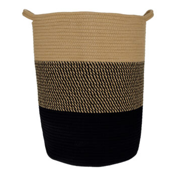 Pletený kôš Vidan 35x45 cm v prírodnej a čiernej farbe je elegantným doplnkom, ktorý prinesie do vášho interiéru moderný vzhľad. Tento okrúhly kôš je vyrobený z kvalitných materiálov, konkrétne z bavlny a polyesteru, čo mu dodáva pevnosť a odolnosť. S jeho rozmermi 35 cm na šírku a hĺbku…