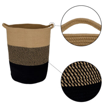 Pletený kôš Vidan 35x45 cm v prírodnej a čiernej farbe je elegantným doplnkom, ktorý prinesie do vášho interiéru moderný vzhľad. Tento okrúhly kôš je vyrobený z kvalitných materiálov, konkrétne z bavlny a polyesteru, čo mu dodáva pevnosť a odolnosť. S jeho rozmermi 35 cm na šírku a hĺbku…