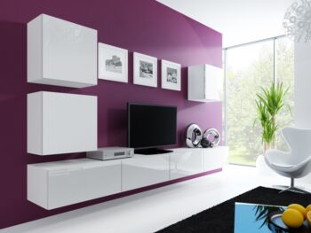 CAMA MEBLE Vigo 50 skrinka na stenu biela / biely lesk – Obrázok 2