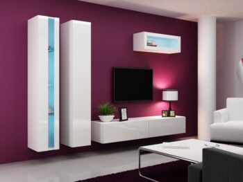CAMA MEBLE Vigo 180 skrinka na stenu biela / biely lesk - Image 5
