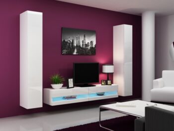 CAMA MEBLE Vigo 180 skrinka na stenu biela / biely lesk - Image 3