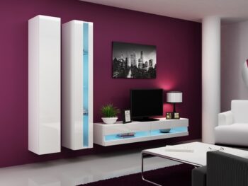 CAMA MEBLE Vigo 180 skrinka na stenu biela / biely lesk - Image 6