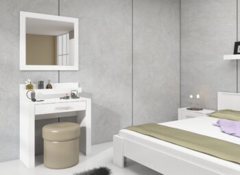 MEBLOCROSS Viki VIK-01 komoda biela / biely lesk – Obrázok 6