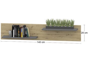 Polica VILANDER patrí k rovnomennej rade produktov, v ktorej má svoje jedinečné miesto. Nádherne dopĺňa celkový vzhľad celej miestnosti a v neposlednom rade plní svoj účel. Jednoducho si na jej jednotlivé dve plochy vyložte svoje najkrajšie predmety pre potechu očí aj srdca.  Rozmery police…