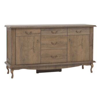 Jedným z komponentov nádherného sektorového nábytku je dvojdverová komoda so zásuvkami VILAR DA7. Jej rozmery sú (ŠxHxV): 165x47x89 cm, výška spodného priestoru od podlahy je 15 cm. Stabilitu jej dávajú pevné drevené nohy a o otváranie sa postarajú dizajnové kovové úchytky. Komoda ponúka úložný…
