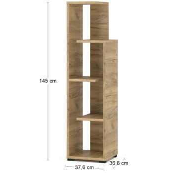 NABBI Viliam 380 regál dub craft zlatý – Obrázok 2