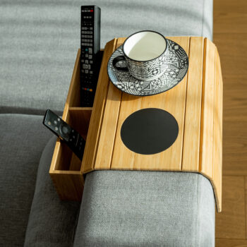 KONDELA Vise drevená podložka na sedačku prírodná / čierna – Obrázok 11