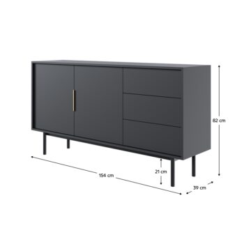 Dvojdverová komoda so zásuvkami Vivala 2D3S v elegantnej čiernej farbe je ideálnym riešením pre tých, ktorí hľadajú moderný a funkčný nábytok do svojho interiéru. Táto komoda od značky KONDELA ponúka praktické úložné priestory, ktoré sú rozdelené na dve dvere a tri zásuvky, čo…