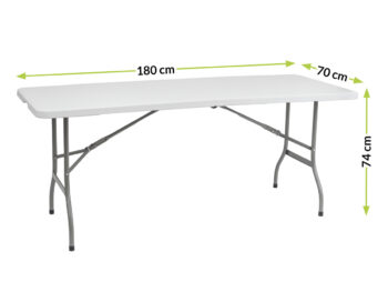 Záhradný cateringový skladací set VIVAS 1+6 180x70 cm je ako stvorený pre záhradné pikniky a odštartovanie grilovacej sezóny. S radosťou Vám spríjemní chvíle s rodinou a priateľmi počas horúcich letných dní a večerov. Set pozostáva z jedného skladacieho stola s rozmermi (ŠxHxV): 180x70x74 cm a 6…
