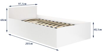 TEREZKA - Elegancia a funkčnosť v bielej farbe Zoznámte sa s TEREZKA, modernou váľandou v neprekonateľne elegantnej bielej farbe. Táto válenka dokonale zapadne do každej spálne a stane sa jej neodmysliteľným kúskom. Perfektný pre všetkých, ktorí hľadajú jednoduchosť a kvalitu v jednom.  Typ tovaru: Váľanda, jednolôžko Materiál: LTD Rozmery: 68 x 97 x 205 cm Farba: Biela Vybavenie: Rošt v cene Počet osôb: Pre jedného Rozmer lôžka: 90 x 200 cm   TEREZKA nie je len o estetike, ale aj o funkčnosti. Vďaka integrovanému úložnému priestoru máte dostatok miesta na všetko, čo potrebujete mať po ruke. Je to ideálne riešenie pre tých, ktorí hľadajú kombináciu komfortu a úspory miesta v miestnosti. Objavte kúzlo TEREZKA a vylepšite svoj spánkový zážitok!