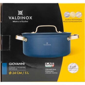 Valdinox Kastról s pokrievkou Giovanni 24 cm, 5,0 l, 5 l