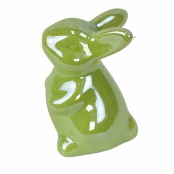 Veľkonočný keramický Zajačik Greeny zelená, 8 cm