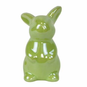 Veľkonočný keramický Zajačik Greeny zelená, 8 cm