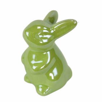 Veľkonočný keramický Zajačik Greeny zelená, 8 cm