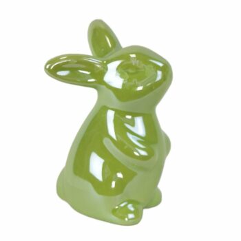 Veľkonočný keramický Zajačik Greeny zelená, 8 cm