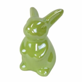 Veľkonočný keramický Zajačik Greeny zelená, 8 cm