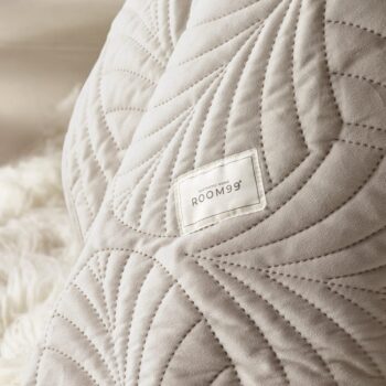 Velúrový béžový prehoz na posteľ Feel 220 x 240 cm