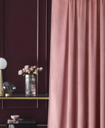 Velúrový záves vo farbe indickej ruže  140x250 cm