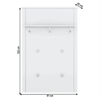Věšákový panel OLJE 80, biela