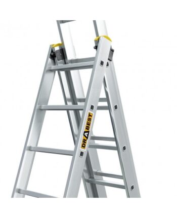 Viacúčelový hliníkový rebrík, 3 x 6 priečok a nosnosť 150 kg