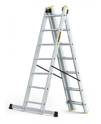 Viacúčelový hliníkový rebrík, 3 x 7 priečok a nosnosť 150 kg