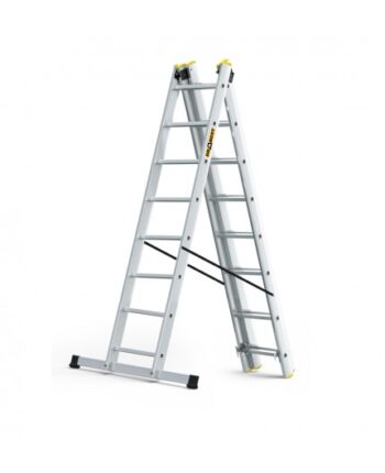 Viacúčelový hliníkový rebrík, 3 x 8 priečok a nosnosť 150 kg