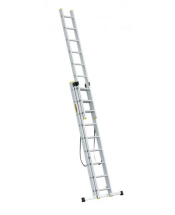 Viacúčelový hliníkový rebrík, 3 x 9 priečok a nosnosť 150 kg