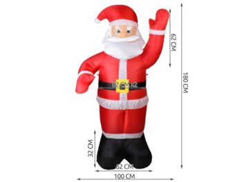 Vianočná dekorácia nafukovací mikuláš s LED osvetlením 180 cm