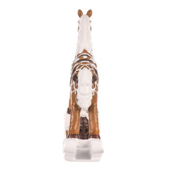 Vianočné dekorácie Hojdací koník, hnedá, polyresin, 17 cm