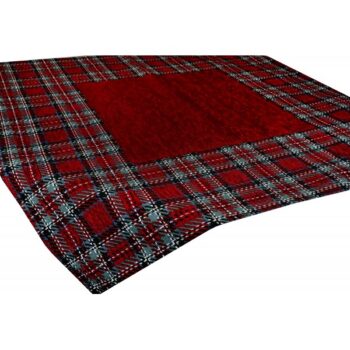 Vianočný obrus bordovej farby s rozmermi 90x90 cm