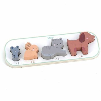 Vilac Vkladacie puzzle Učím sa počítať zvieratká Sarah Betz