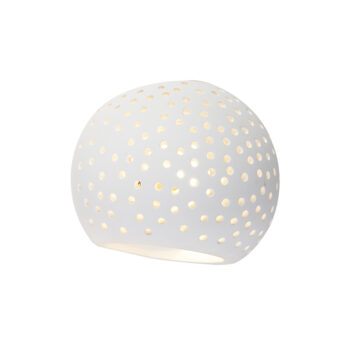 Vintage nástenná lampa biela omietka guľa - Blur
